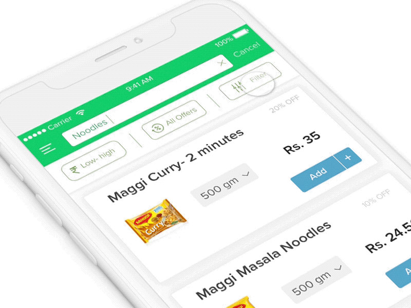 Filter Redesign e commerce filter groceries ixd ui user ux