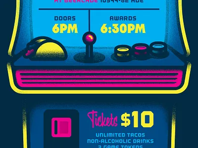 arcade party 80s arcade party poster taco