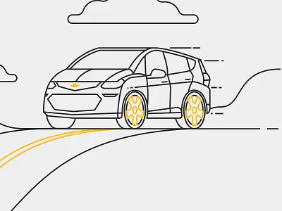 Maven 3 car chevy clean clouds line road stroke vehicle