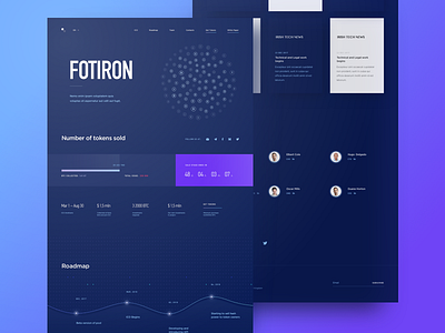 ICO Landing Page cryptocurrency cuberto ico icons illustration landing sketch startup ui ux web