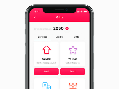 Dating app – Gifts app card clean dating fashion illustration minimal modern web