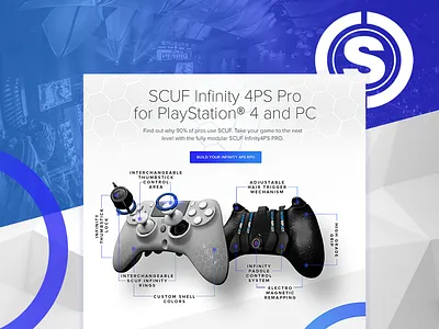 SCUF Gaming angle angle background dark background ecommerce esports gaming gradient ui ux web website