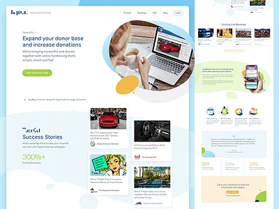 Platform for NPOs blobs design hero homepage landing marketing non profit nonprofit npo page sales thumbnails