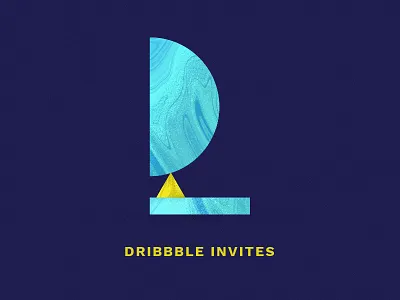 ✌️Dribbble invites 2 balance geometry invitation invite marble shapes stone texture two