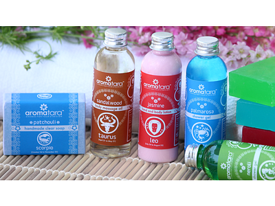 Aromatara - Aromas for your star sign aroma aromatherapy lotion oil packaging product shoot shower sign soap star zodiac