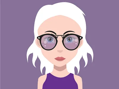 Young girl face in vector beautiful care clean face girl health healthy model portrait skin smile young