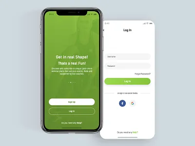 Fitness App app fitness iphonex pure sport ui ux x
