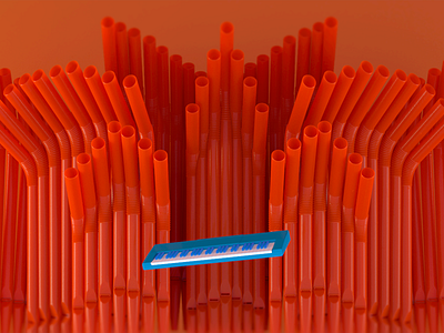 Bendy Straw Pipe Organ c4d octane sss