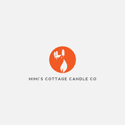 logo for Mimi's cottage candle. cottage cottage candle logo logo design