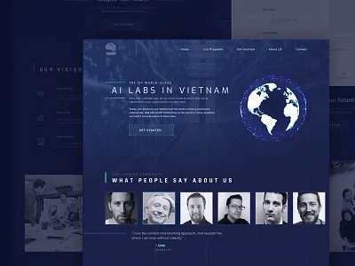 Sci-fi Dark Landing Page/Technology ai dark design earth fi homepage sci space spaced spacedchallenge ui ux