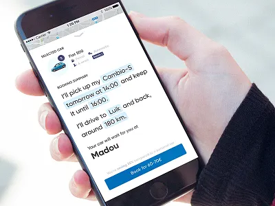 Cambio – Instant Booking app booking cambio floating menu mobile navigation onboarding redesign search ui ux