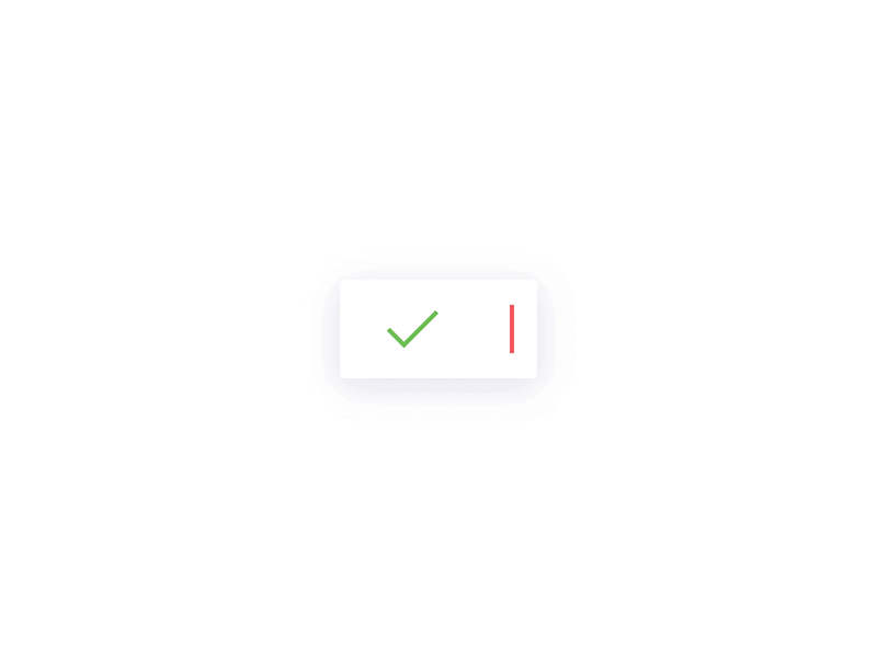Check-Cross switch animation checkmark cross interaction principle switch ui