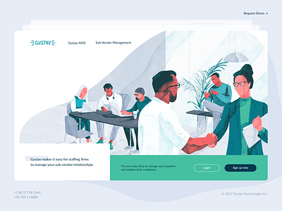 Illustration for the Gustav (part 1) blue character cover download freebies header hero icons illustration noise texture web