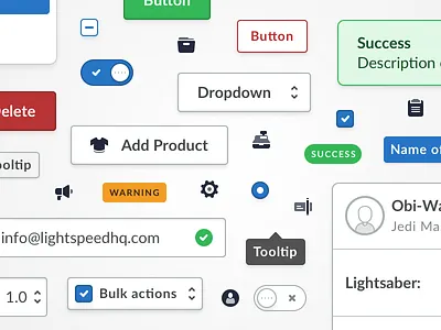 Lightspeed Cirrus button design system icons pos system ui