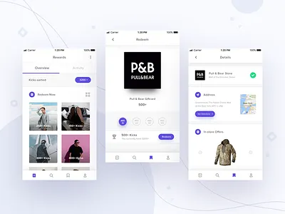 Coupon App app card e commerce gift ios product promo shop store ui ux wallet