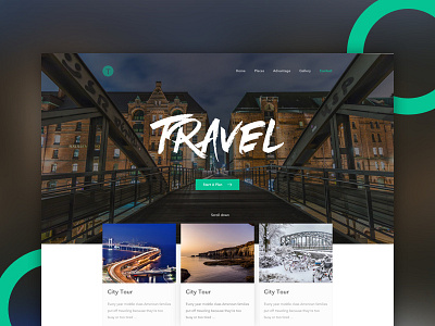 Travel | Web Concept booking color concept creative landing page minimal travel trip ui ux web