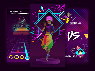 Beat Fever character creatures disco fun game monsters music neon play retro tap
