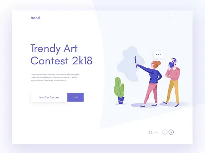 Web UI Experimental Work clean creative design header layout minimal slider style uiux web