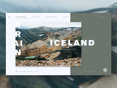 Design Challenge #04, Coolors of Travel Landing Page color theory colors iceland landing page travel ui ux web design