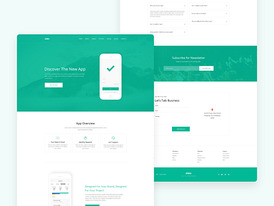 ZIMU : App Landing Page app clean shot dribbble best shots landing page minimal modern design popular shots template ui ux web app website