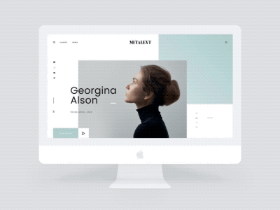 Free PSD: MI Talent animated clean clear free download free psd template free theme freebie freebies minimal simple theme ui design