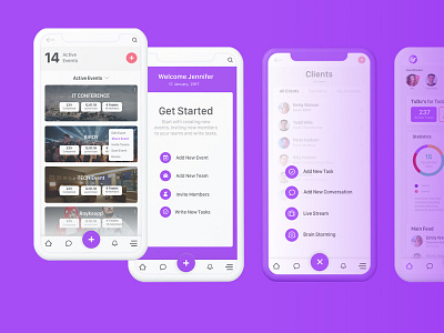 Colabri iOS app app cards collaborate creative dashboard design innovation management mobile startup ui ux