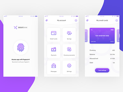 Banking app bank experienceapplicationbanking flat interfaceuser minimal mobile uiuxuser