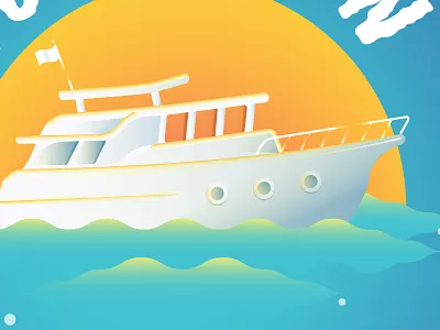 Turn It On gradients illustration waves yacht