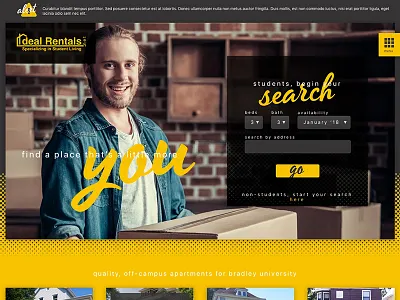 Ideal Rentals website