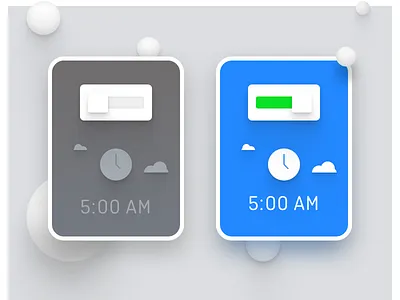 Alarm on/off day design morning night snooze ui
