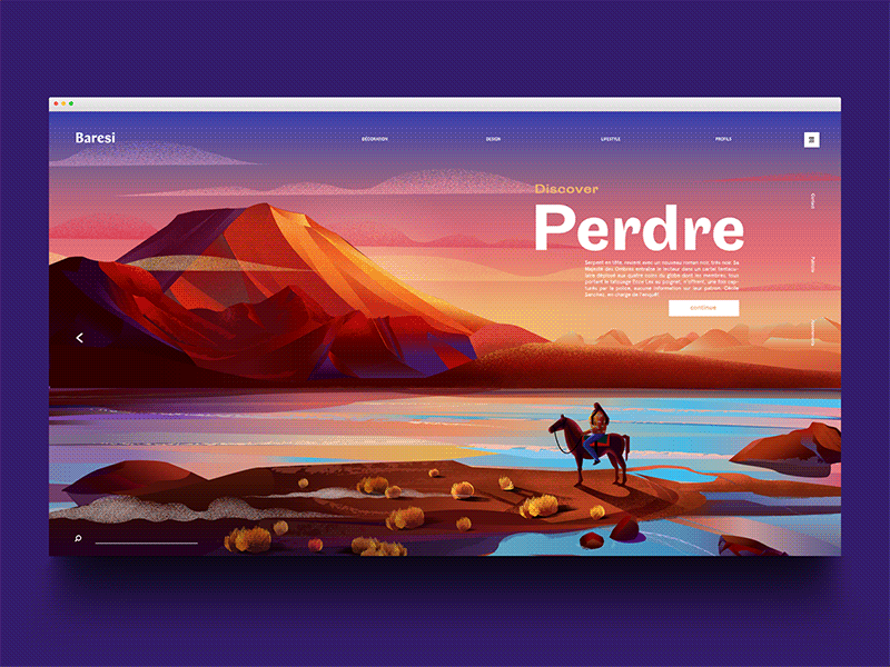 B A R E S I desert illustration landscape mountain parallax western