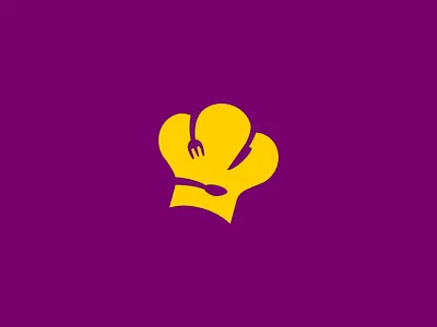 Foodie Boulevard Secondary Logo brand branding chef chefs hat cooking food fork knife logo spoon toque blanche utensils