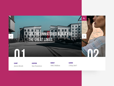 UI Experiment #17 blog experiment font free homepage landing mondrianizm one page website ui unsplash ux website