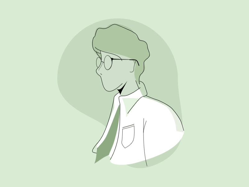 Bubble Gum Boy abstract animation boy bubble gum green hair illustrations