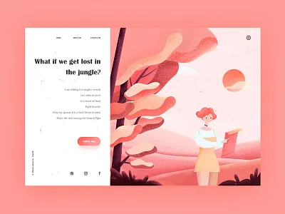 Lost In The Jungle illustration travel uiux design