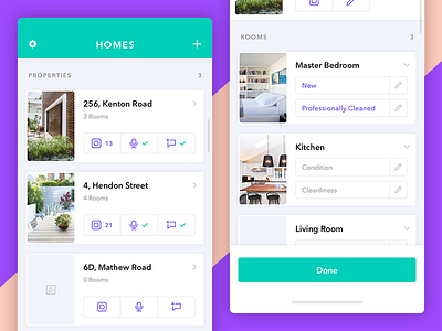 Home Management App apple home house ios iphone mobile property real estate room space ui user interface