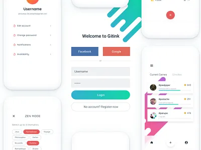 Game App - Flow android app flow game gradient ui user interface