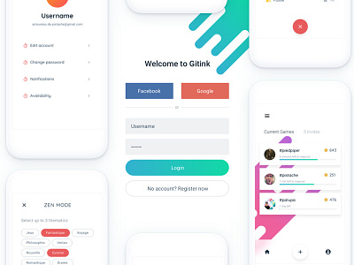 Game App - Flow android app flow game gradient ui user interface