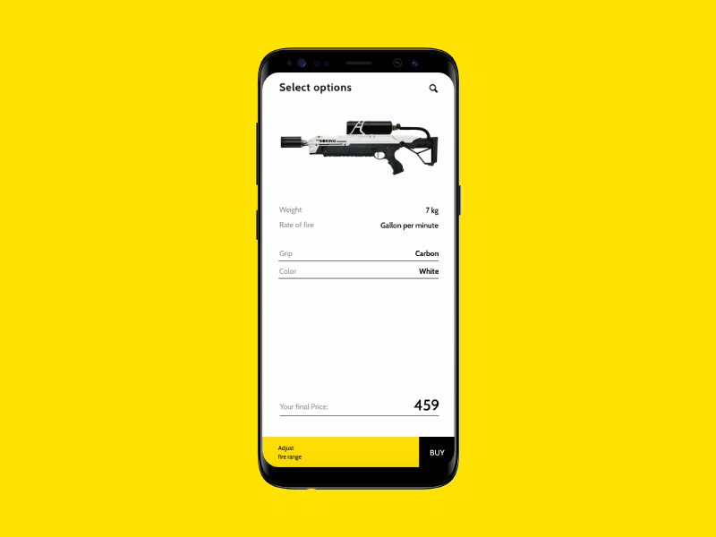 Not a Flamethrower Mobile boring company design elon musk mobile phone prototype settings uiux yellow