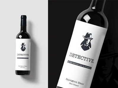wine "Detective" bottle detective label red wine