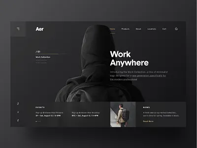 Aer aer betraydan darkui layout minimal ui ux web webdesign webpage website