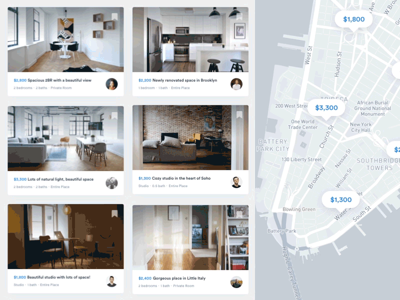 Search Page Animated animation flip motion sublet