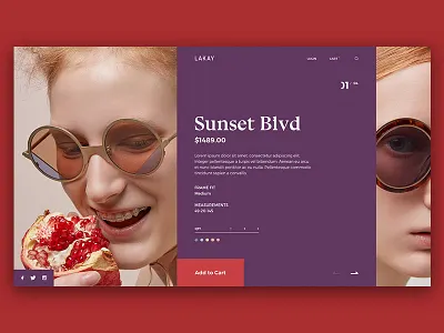 Type Exploration — 007 cart checkout cta fashion glasses grid interface purple type typography ux