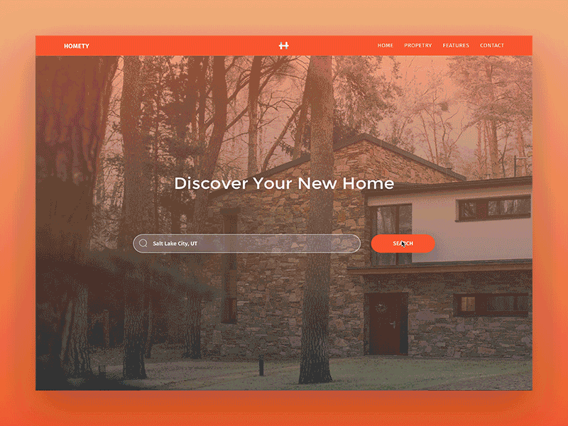 Rental House Web App application gif home house motion rent search ui ux webapp