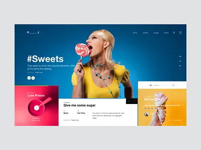 S___w___ts hero image interaction ladning page minimal mondrianism ui