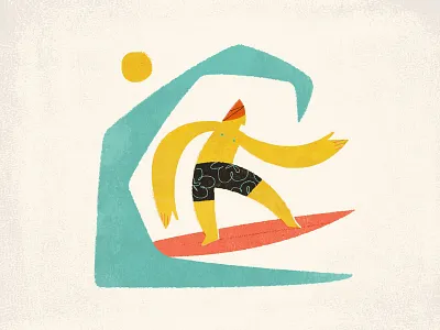 Surfer brah california chaka illustration locals only surf texture