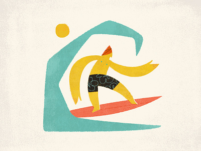 Surfer brah california chaka illustration locals only surf texture