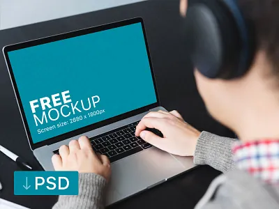 Software Developer Coding On His Macbook Pro Mockup apple free high resolution macbook mock up mockup photorealistic photoshop psd workspace