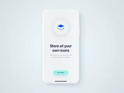 Icon App | Welcome clean get started icon icon app light minimal mobile mobile app simple welcome