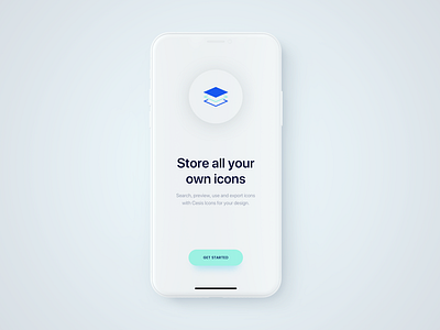 Icon App | Welcome clean get started icon icon app light minimal mobile mobile app simple welcome